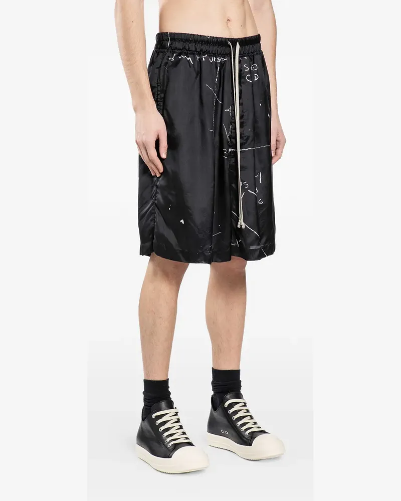 Rick Owens Cargobela Shorts mit Print - Schwarz Schwarz
