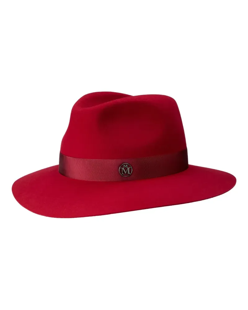 Maison Michel Henrietta Fedora mit Logo - Rot Rot