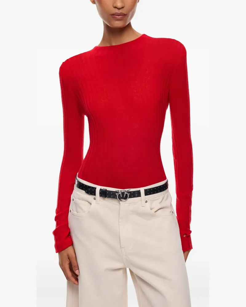 Pinko Gerippter Pullover - Rot Rot