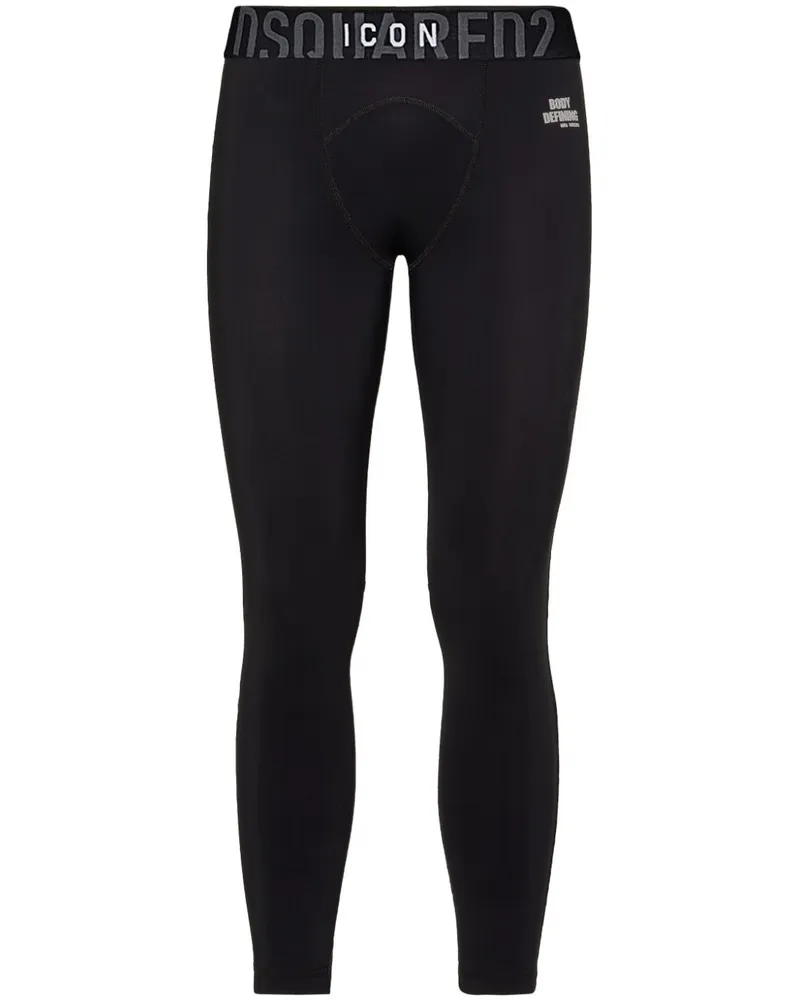 Dsquared2 Icon Leggings mit Stretchbund - Schwarz Schwarz