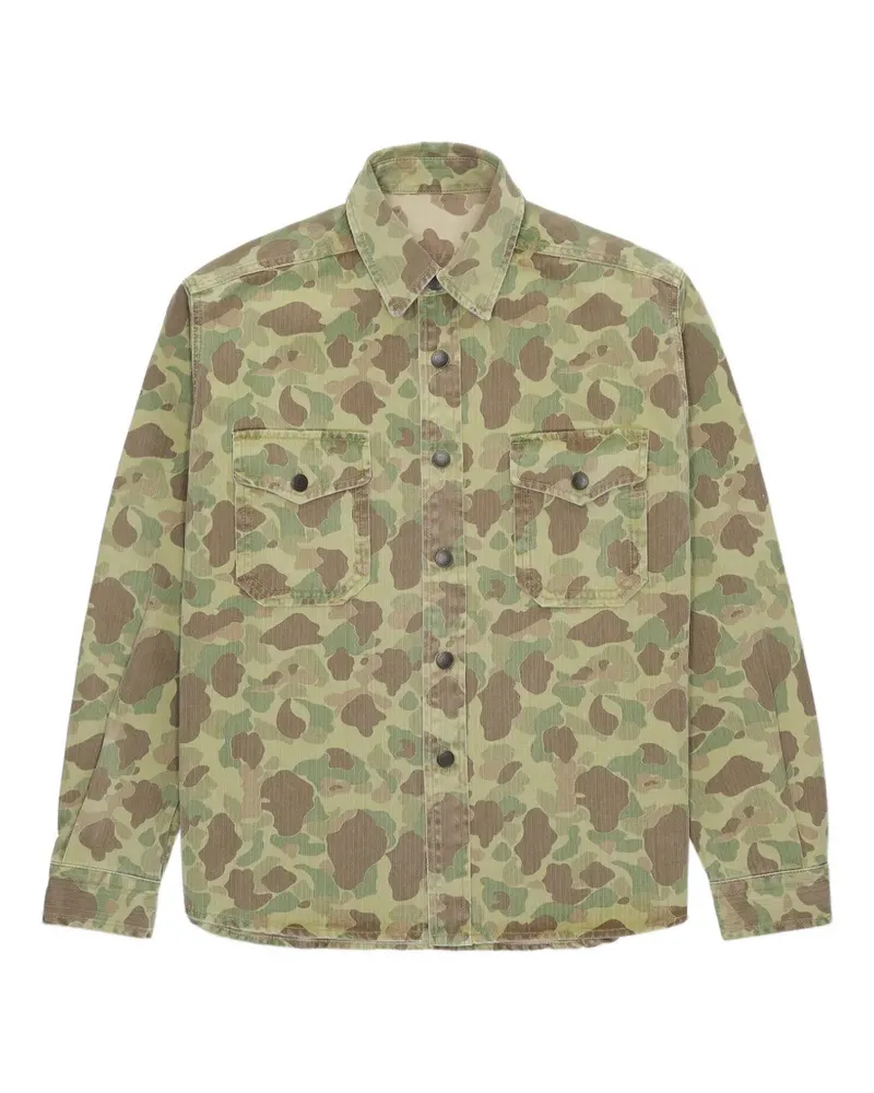 Fortela Kenny camouflage pocket overshirt - Grün Grün