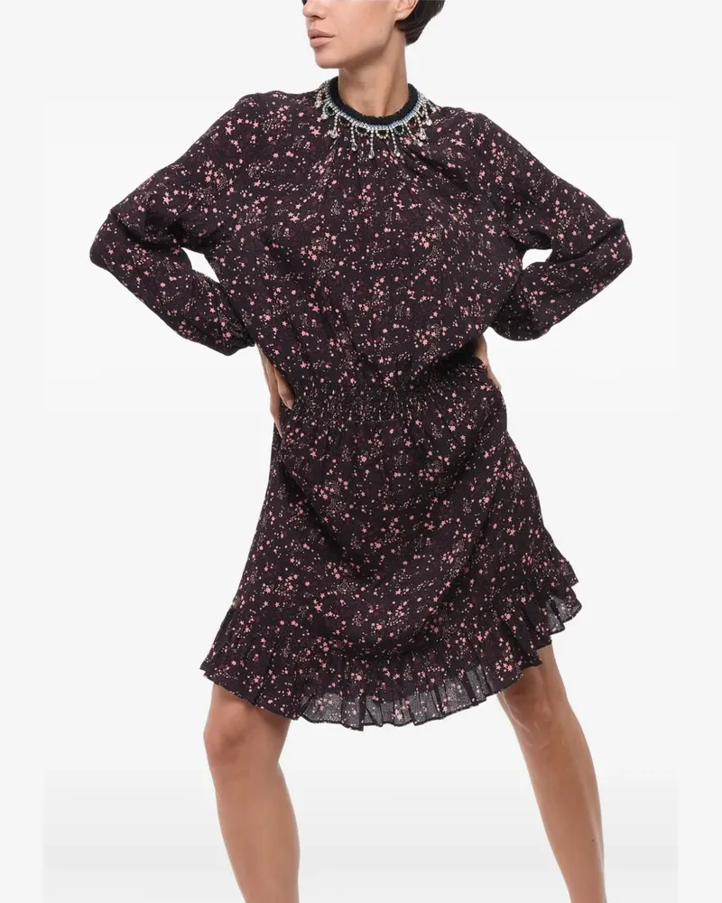 Dsquared2 crystal-embellished star-print mini dress - Schwarz Schwarz