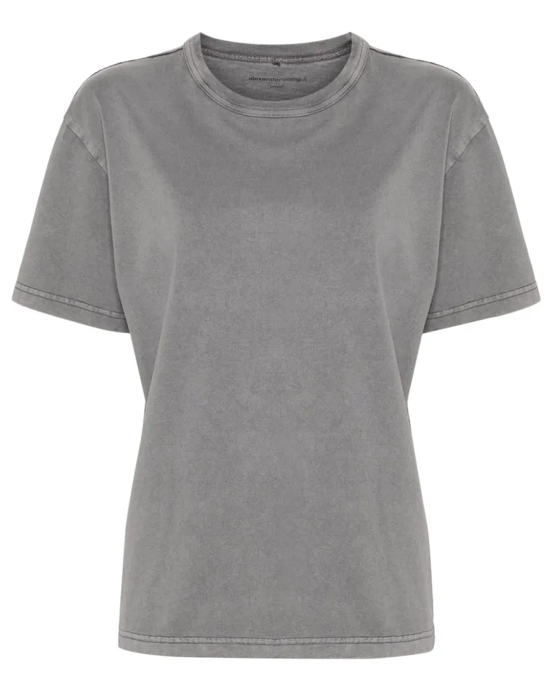 Alexander Wang T-Shirt mit Logo-Print Grau