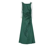 Maxikleid aus Satin - Grün