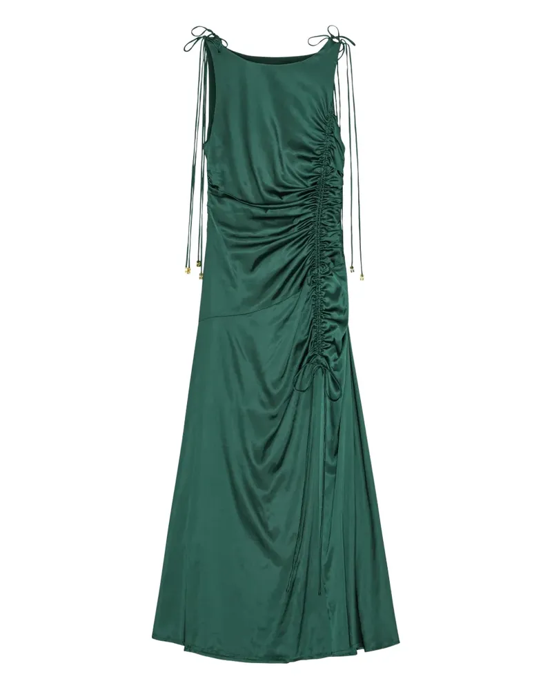 Ganni Kleid aus Satin - Grün Grün