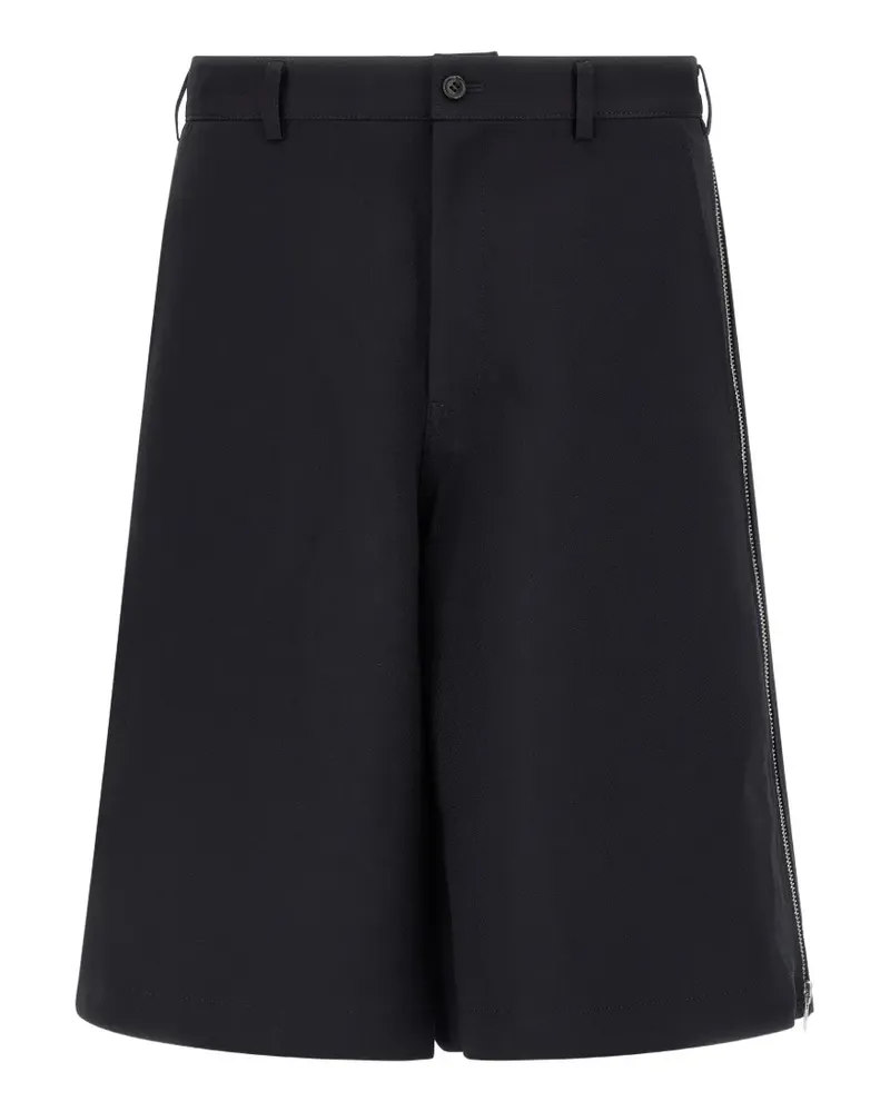 Comme des Garçons herringbone side-zip shorts - Schwarz Schwarz