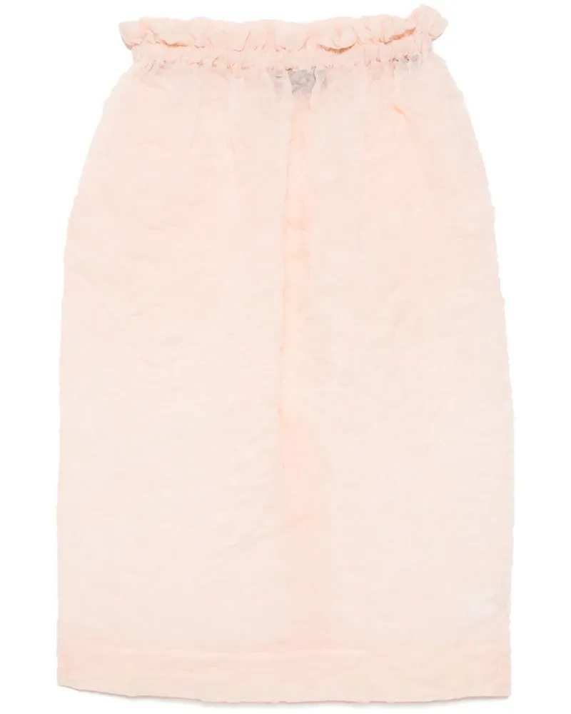 Simone Rocha Rock mit gerüschtem Bund - Orange Orange