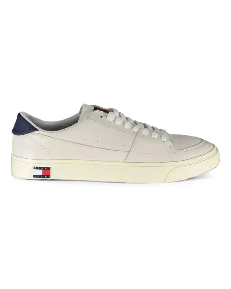 Tommy Hilfiger logo-patch leather sneakers - Nude Nude