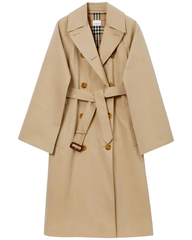Burberry Trenchcoat mit Karomuster - Nude Nude