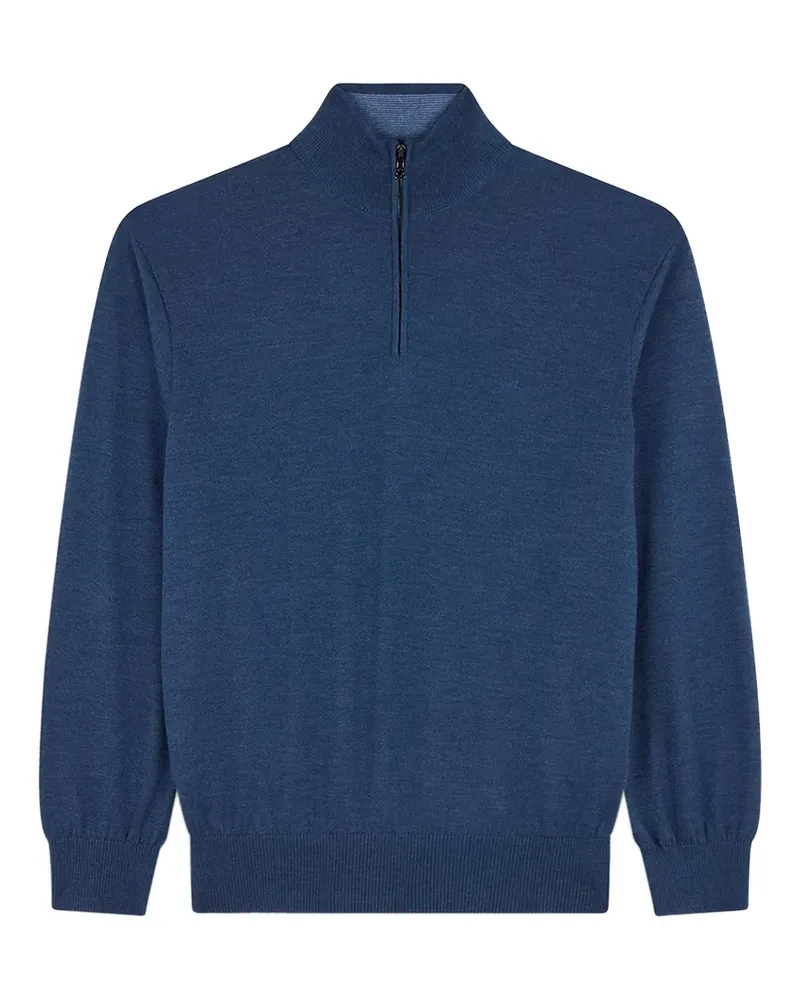 Paul & Shark X-Soft Pullover mit kurzem Reißverschluss - Blau Blau