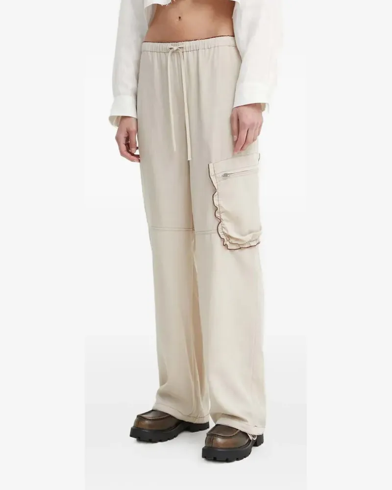 Résumé ruffle-pocket trousers - Weiß Weiß