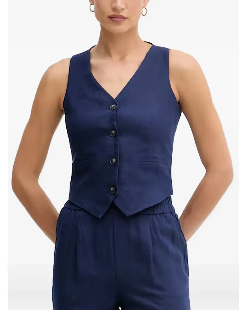 Benetton button-up waistcoat - Blau Blau