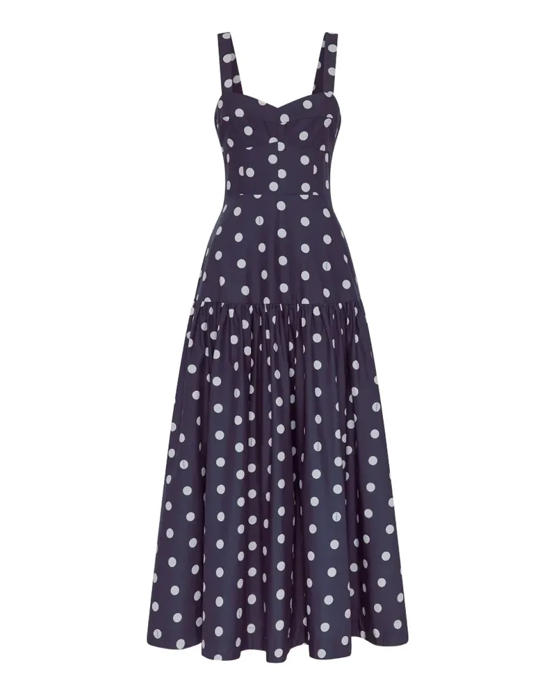 NICHOLAS Valeria polka-dot midi dress - Blau Blau
