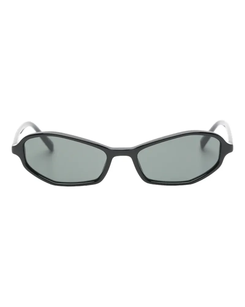 Jacquemus Sonnenbrille mit geometrischem Gestell - Schwarz Schwarz