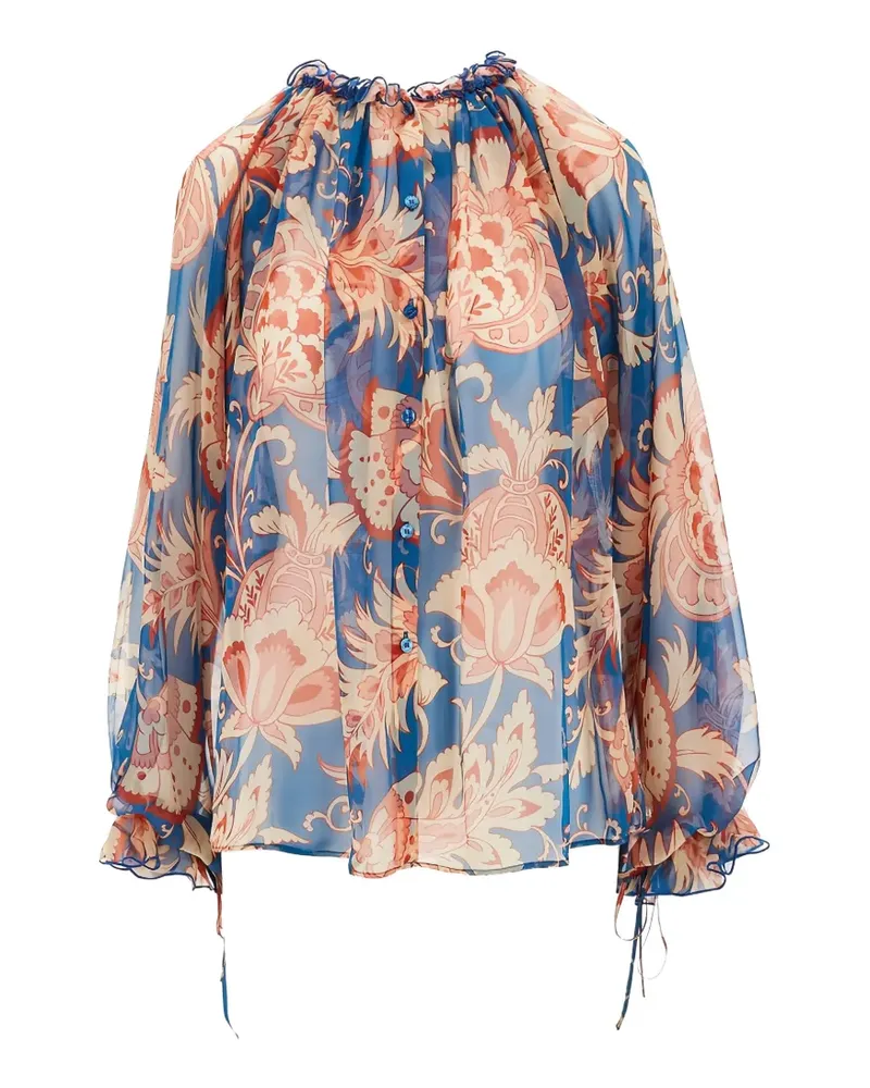 Etro Oberteil mit Blumenmuster - Blau Blau