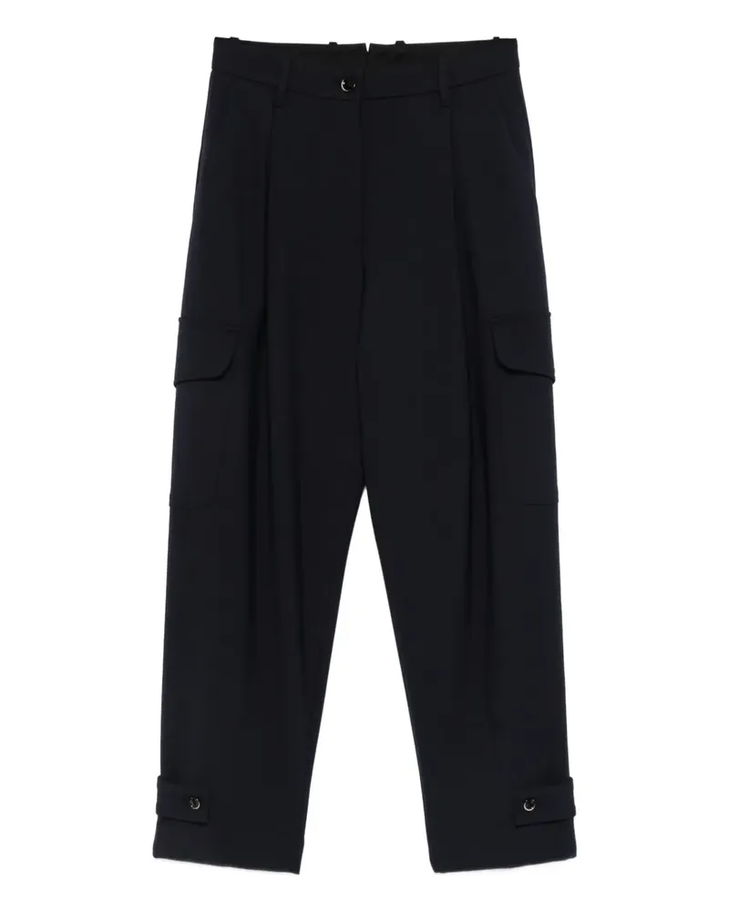 nine:inthe:morning pleat-detail cargo trousers - Blau Blau