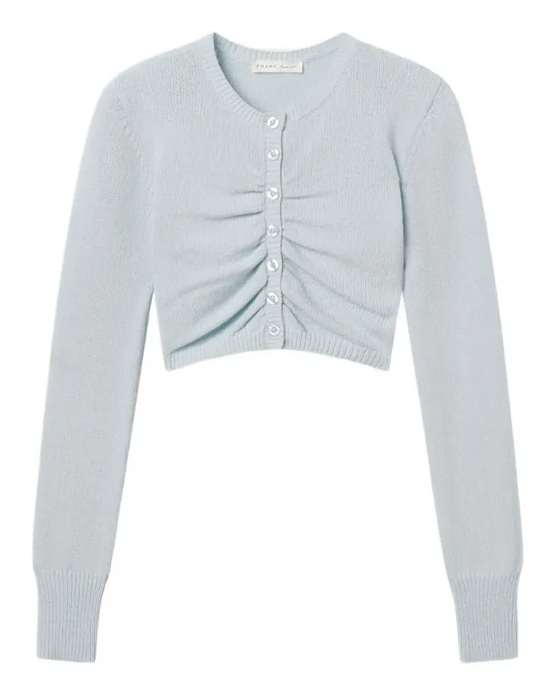 Frame Denim The Joyride ruched cardigan - Blau Blau