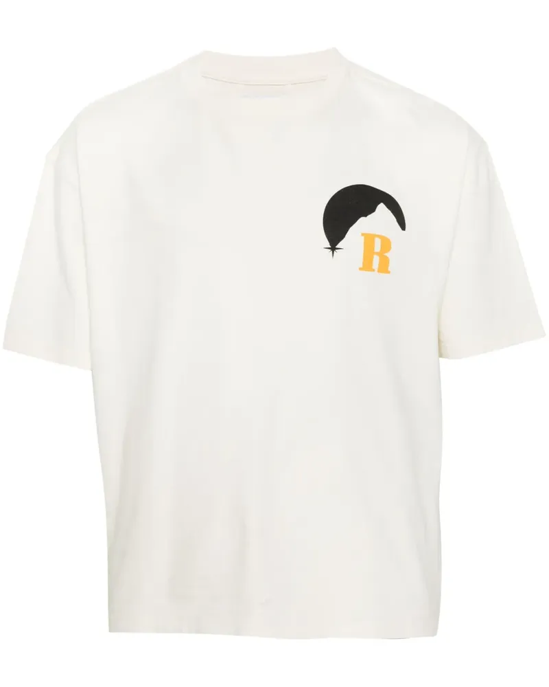 RHUDE T-Shirt mit Moonlight-Print - Nude Nude