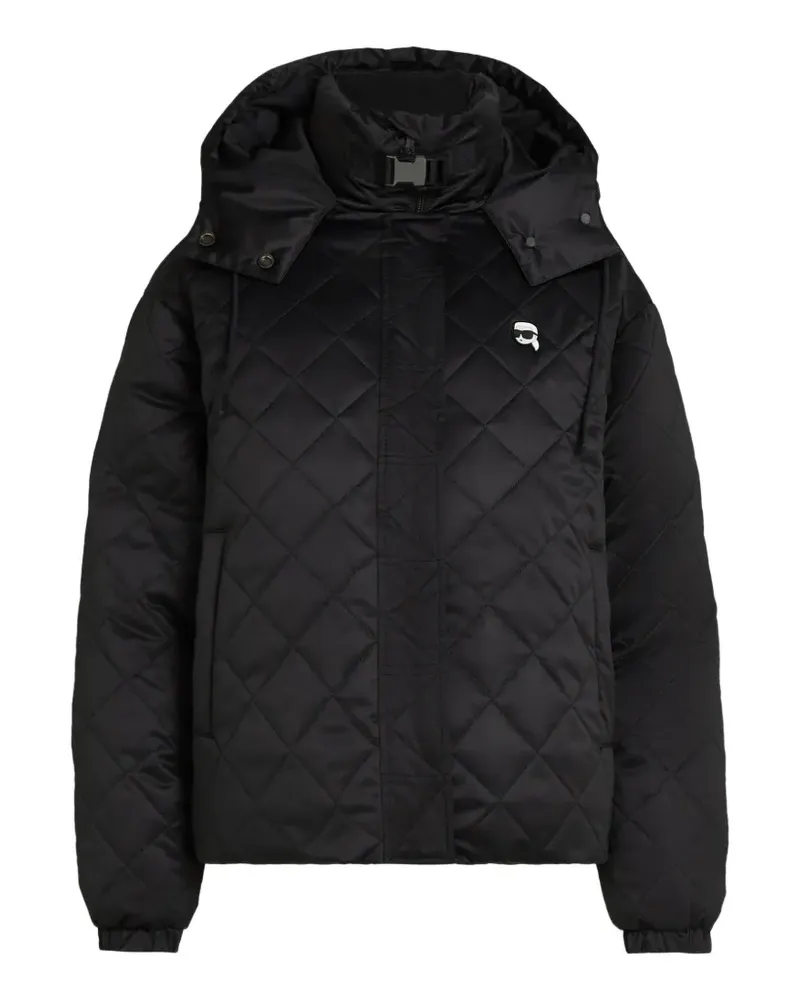 Karl Lagerfeld Gesteppte Ikon Jacke - Schwarz Schwarz
