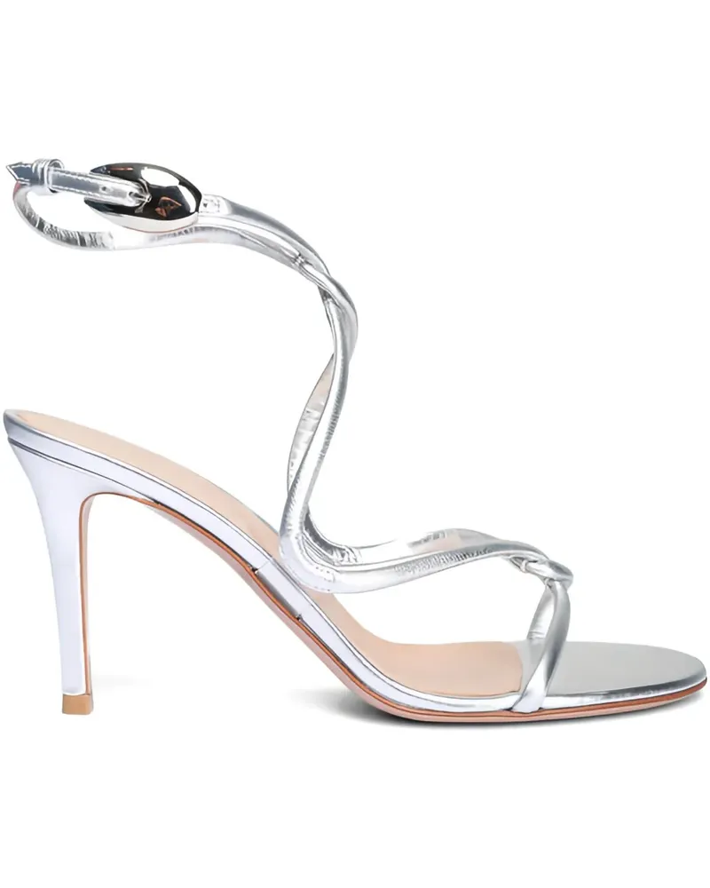 Gianvito Rossi Jungle Mamba twisted strap sandals - Silber Silber