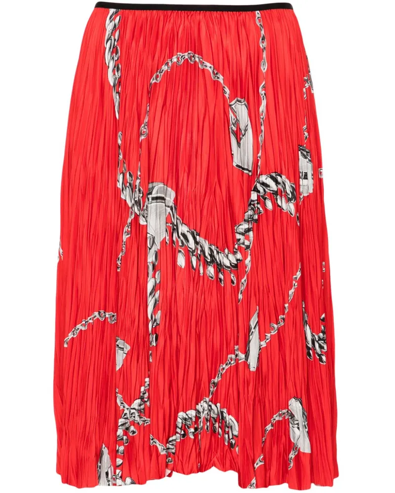 Burberry Minirock mit Ketten-Print - Rot Rot