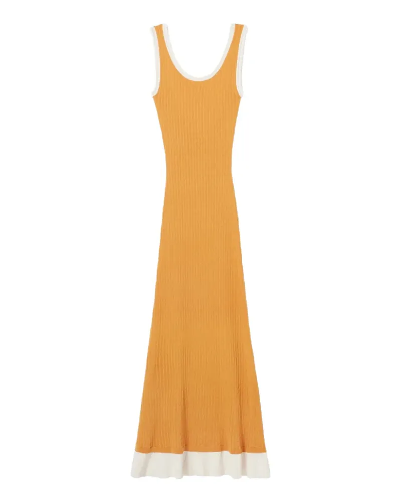 Claudie Pierlot scalloped knitted dress - Orange Orange