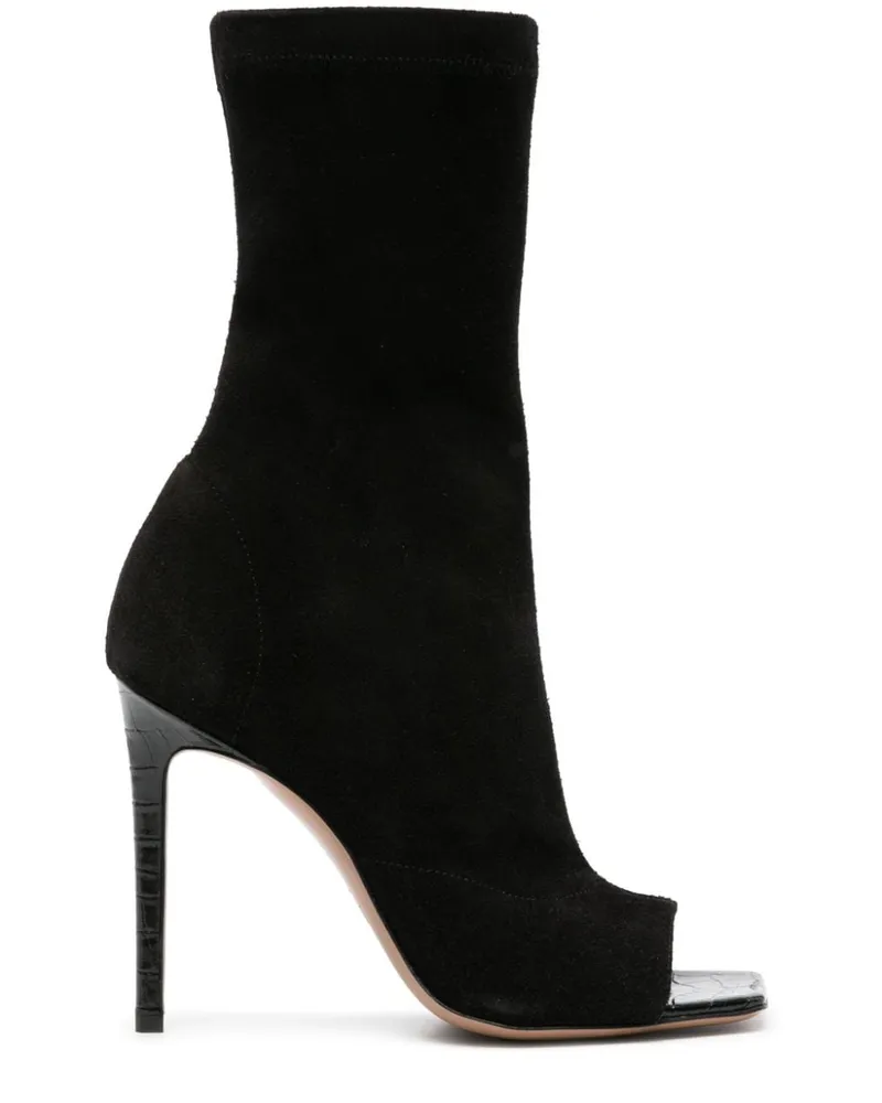 Paris Texas Stiefel aus Wildleder 105mm - Schwarz Schwarz