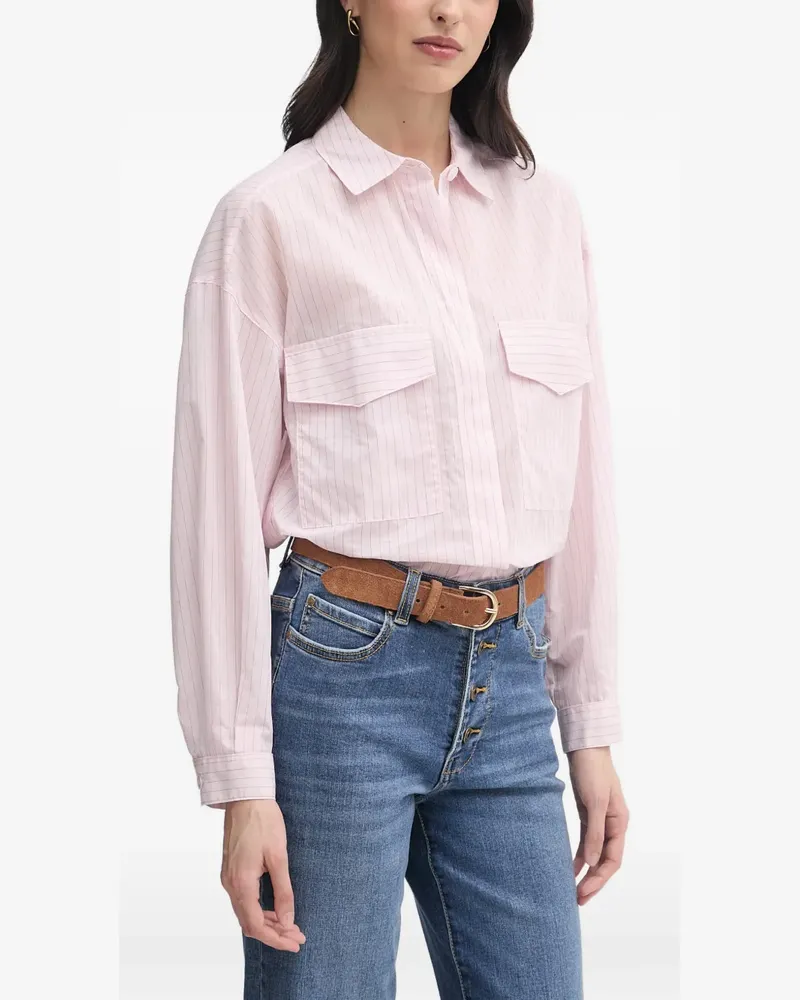 Benetton striped pocket-detail shirt - Rosa Rosa