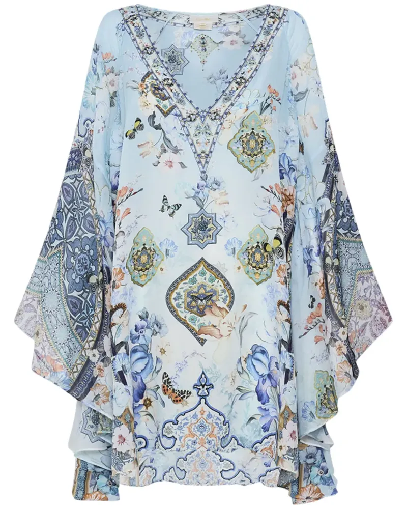 Camilla Minikleid mit grafischem Print - Blau Blau
