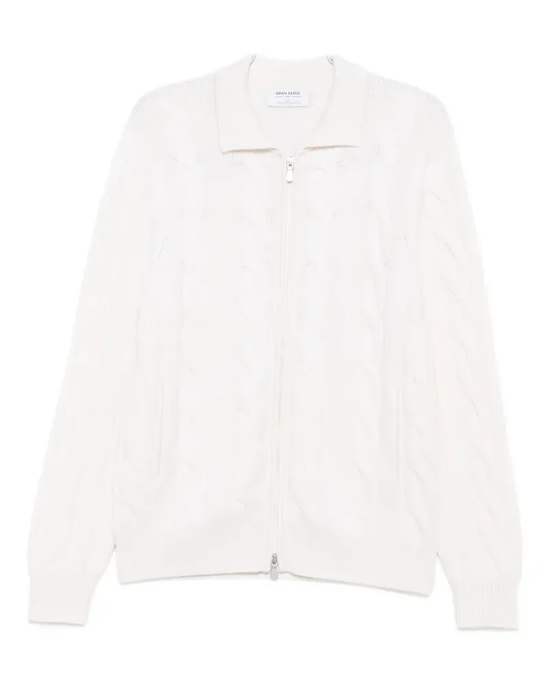 Gran Sasso x Casa Frumoasa cable-knit cardigan - Weiß Weiß