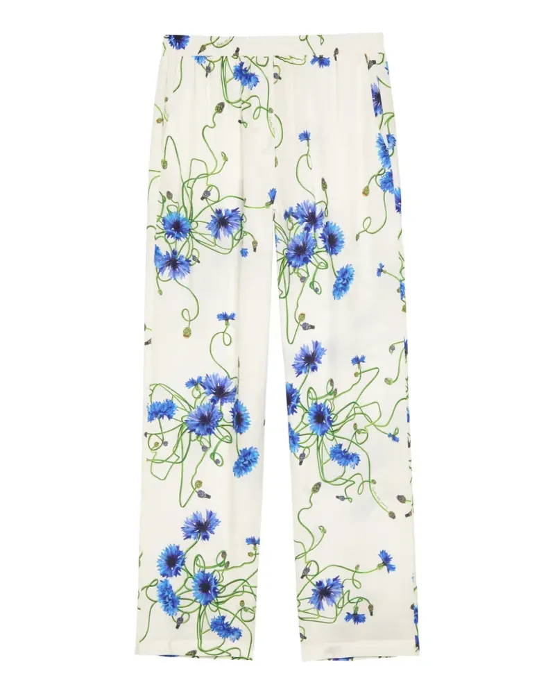 Stella McCartney floral-print trousers - Nude Nude