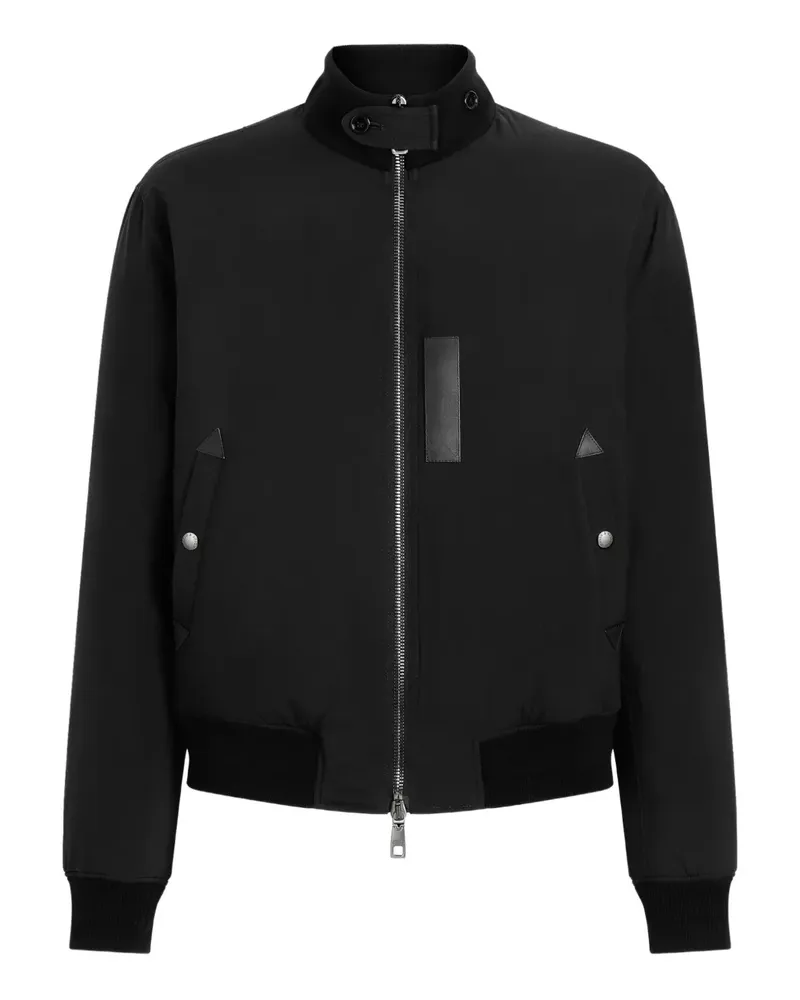 Dolce & Gabbana Bomberjacke mit Lederbesatz - Schwarz Schwarz
