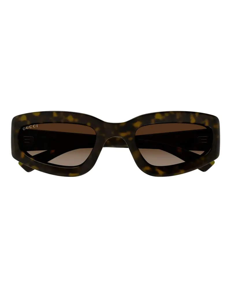 Gucci Sonnenbrille mit Havana-Muster - Braun Braun