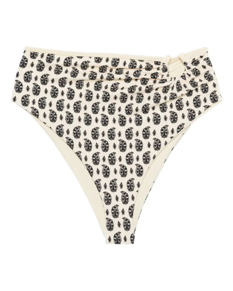 Johanna Ortiz Taita paisley-pattern bikini bottoms - Nude Nude