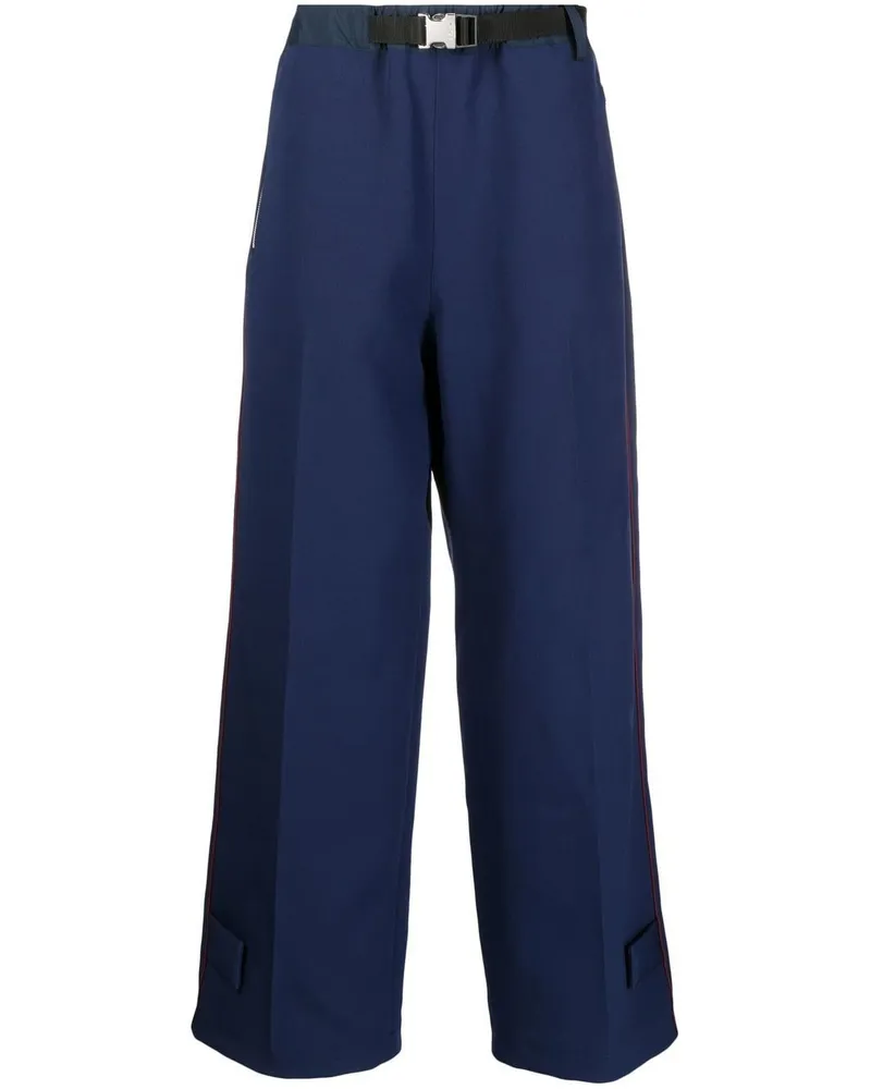 Sacai Weite Hose mit Gürtel - Blau Blau