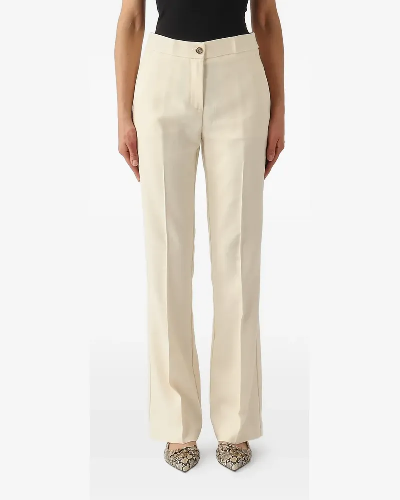 Pinko pressed-crease tailored trousers - Weiß Weiß