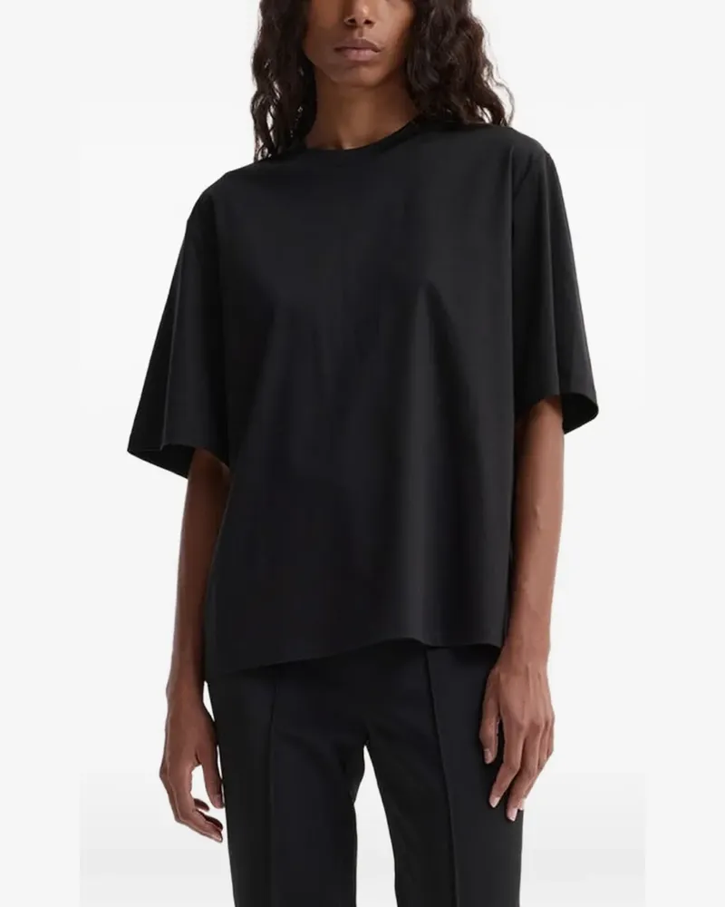 Róhe oversized crew neck T-shirt - Schwarz Schwarz