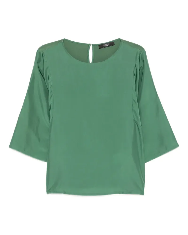 Max Mara boat-neck silk top - Grün Grün