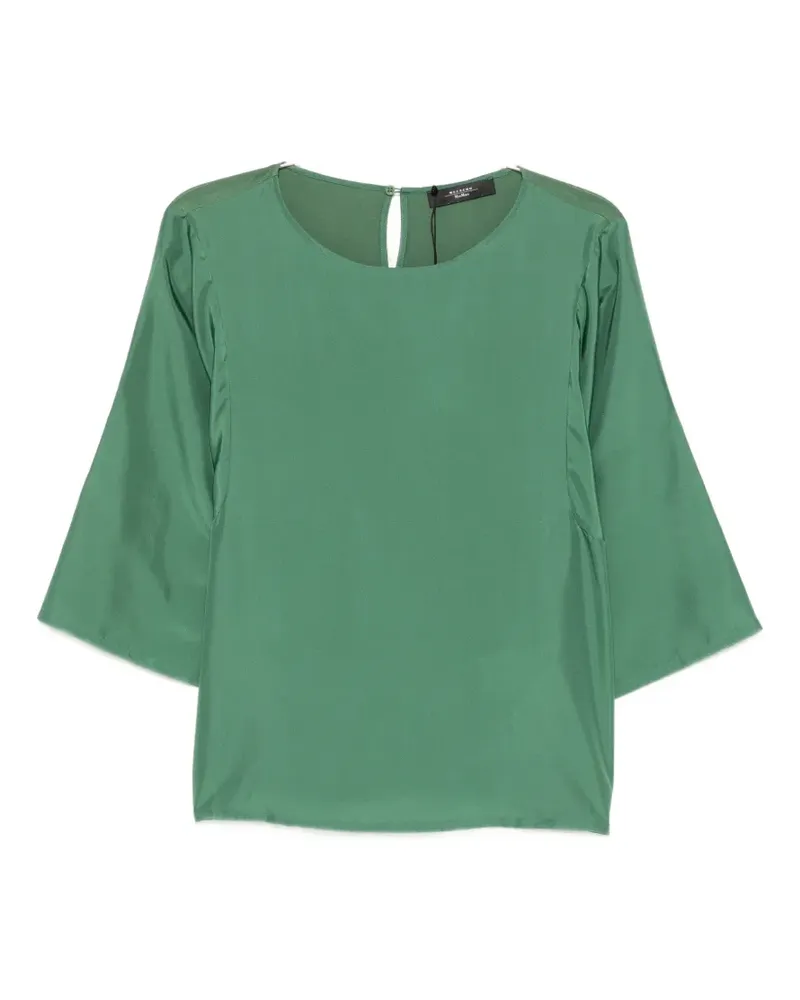 Max Mara boat-neck silk top - Grün Grün