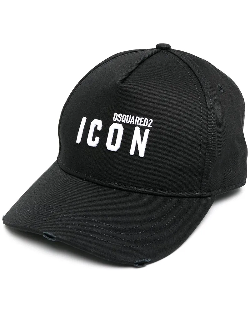 Dsquared2 Baseballkappe mit Logo-Stickerei - Schwarz Schwarz