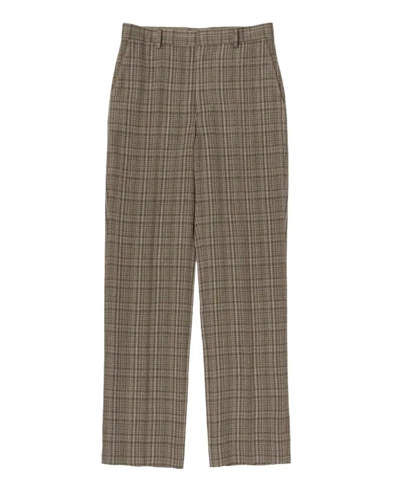 AURALEE Karierte Hose - Nude Nude