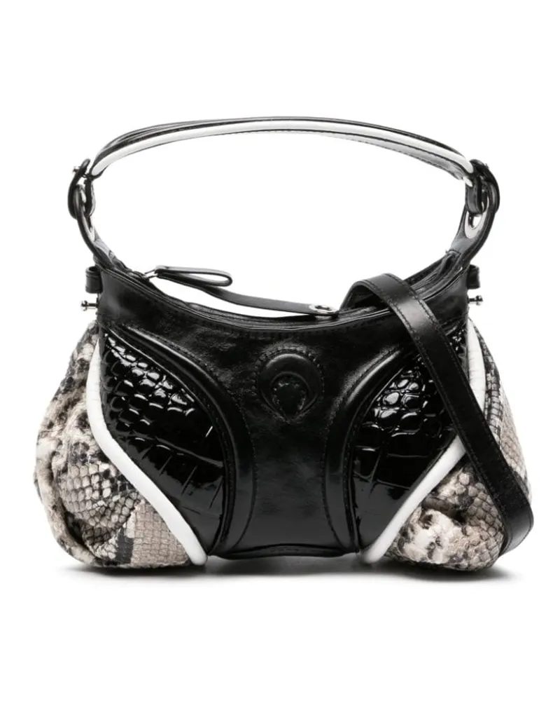 Marine Serre Mini Stardust Umhängetasche - Schwarz Schwarz