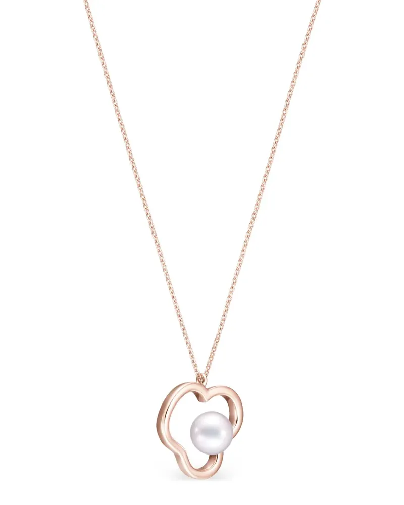 TASAKI 18kt Chants Rotgoldhalskette mit Akoya-Perle - Rosa Rosa