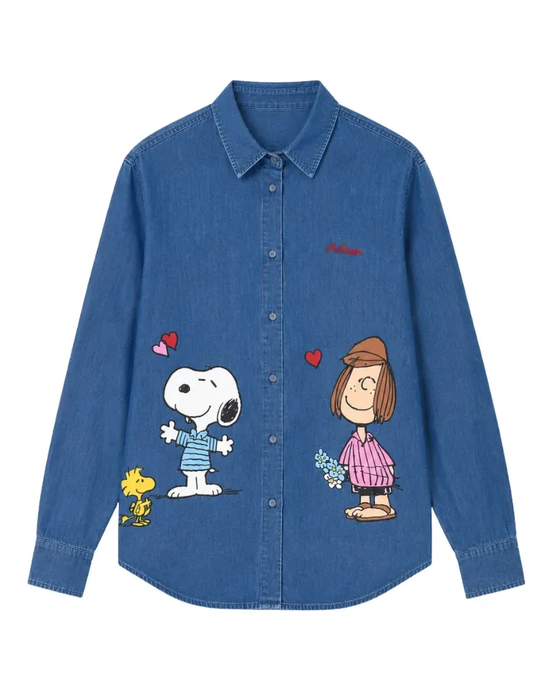 MC2 Saint Barth graphic-print long-sleeve shirt - Blau Blau