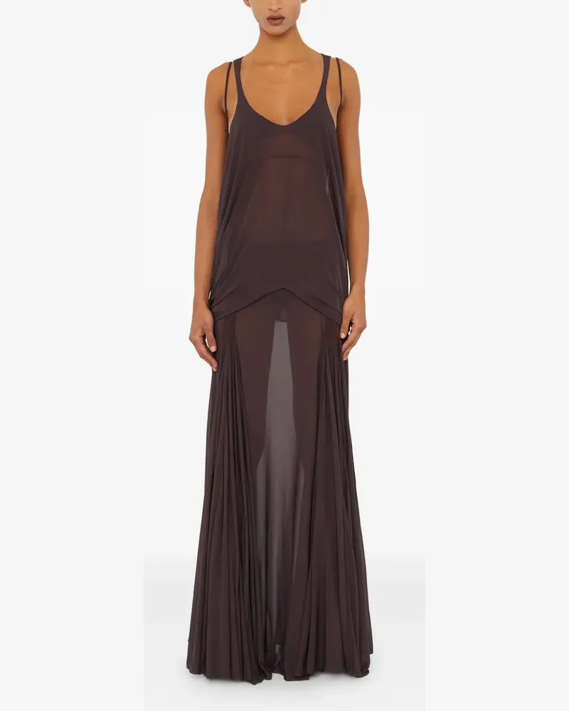 Christopher Esber Solea Suspension Makramee-Maxikleid - Braun Braun