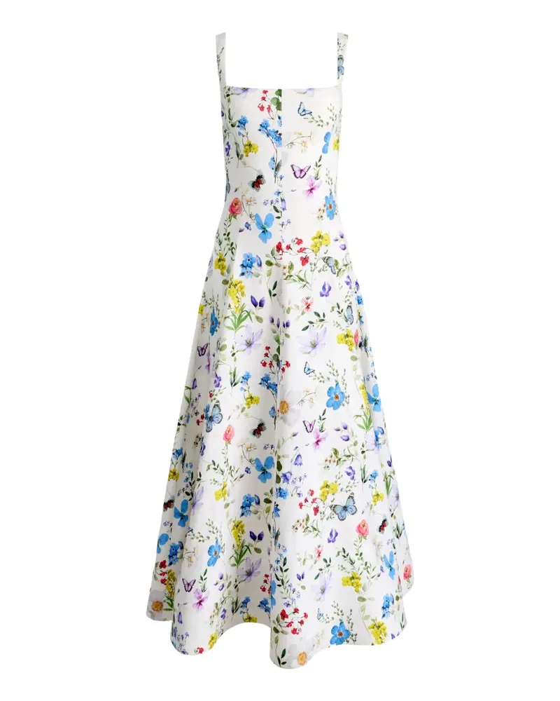 Alice + Olivia Polly flared midi dress - Weiß Weiß