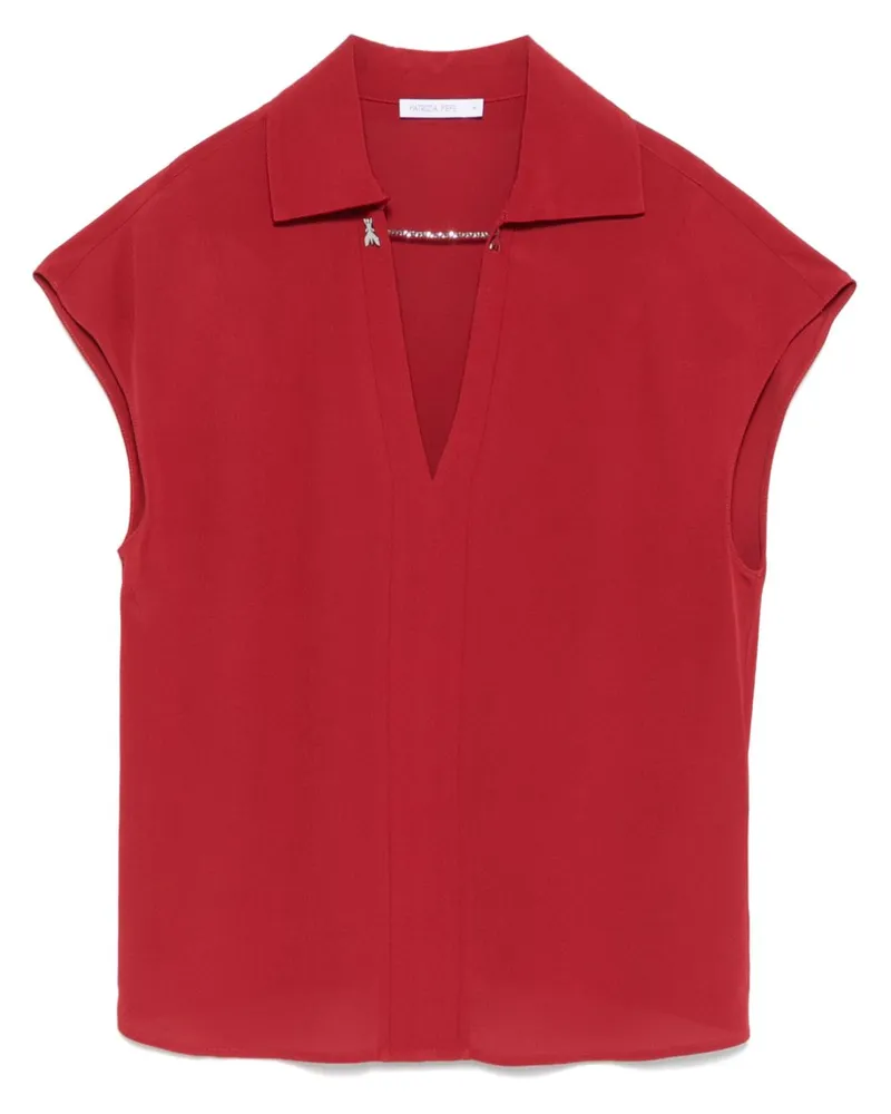Patrizia Pepe Bluse aus Krepp - Rot Rot
