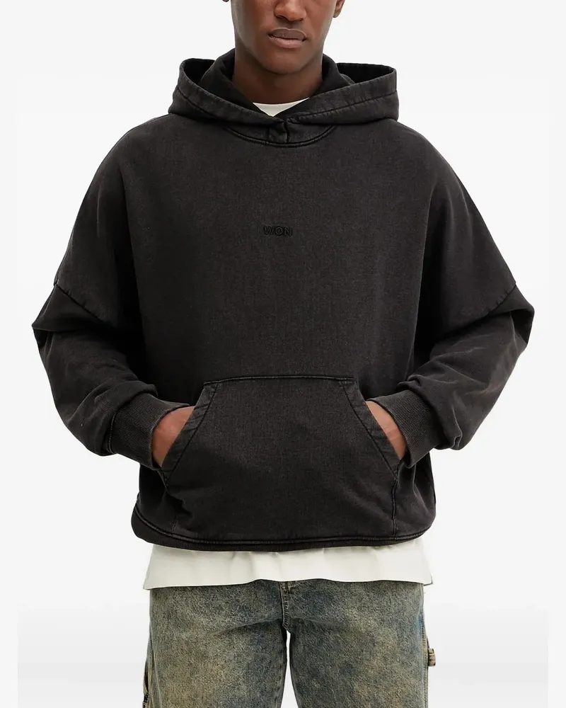 Won Hundred Hoodie mit Stickerei - Schwarz Schwarz