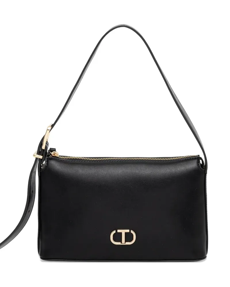 Twin-Set logo-plaque shoulder bag - Schwarz Schwarz