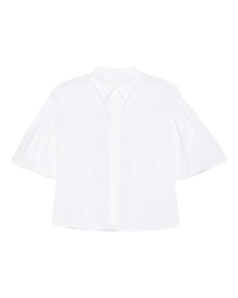 XACUS Ellery pleated-sleeve shirt - Weiß Weiß